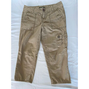 Eddie Bauer Shaw Fit Vintage 100% Cotton Crop Cargo Hiking Pants. Women's 4P GUC